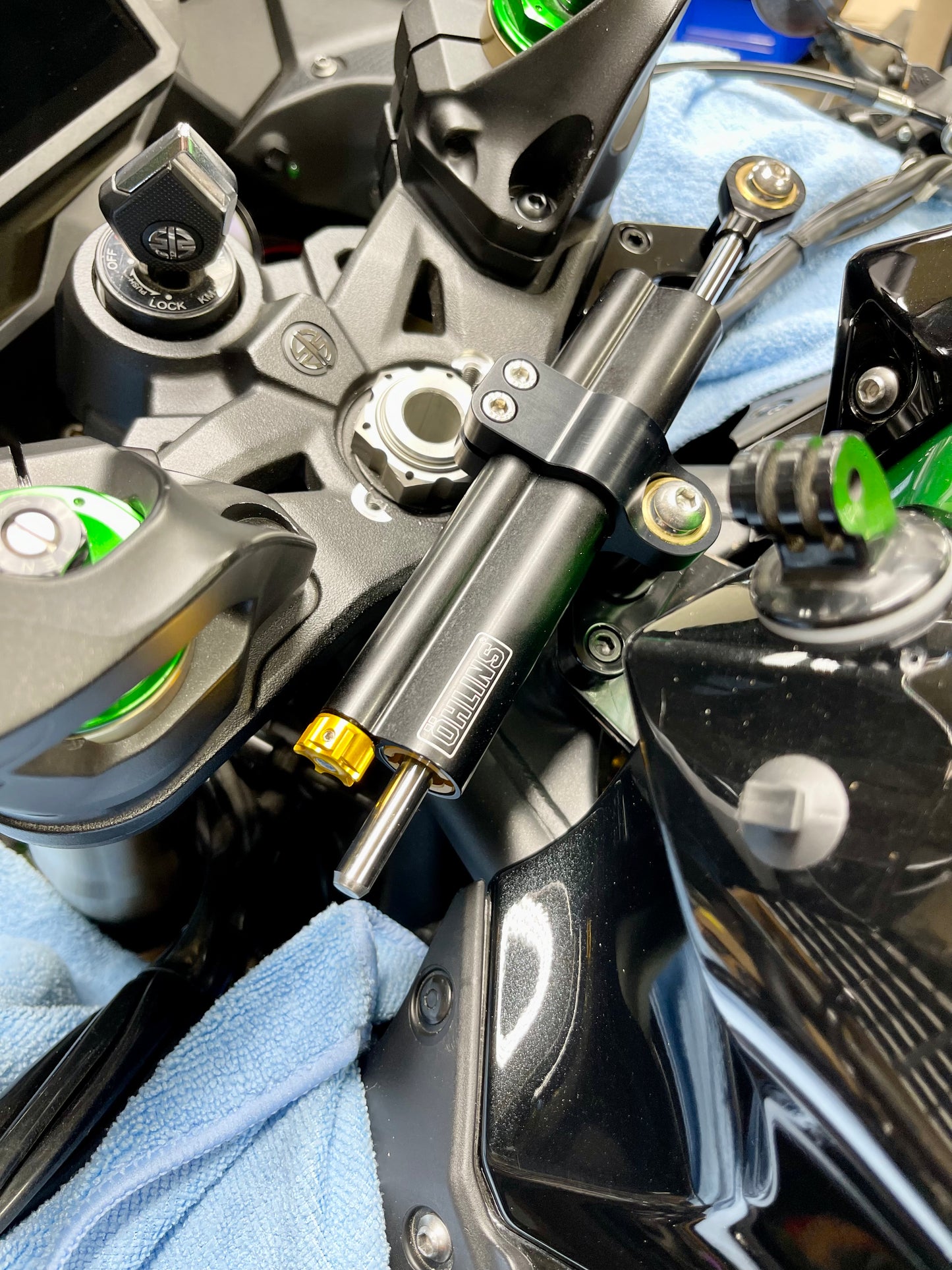 Kawasaki Ninja H2 SX Ohlins Steering Damper Mount Kit